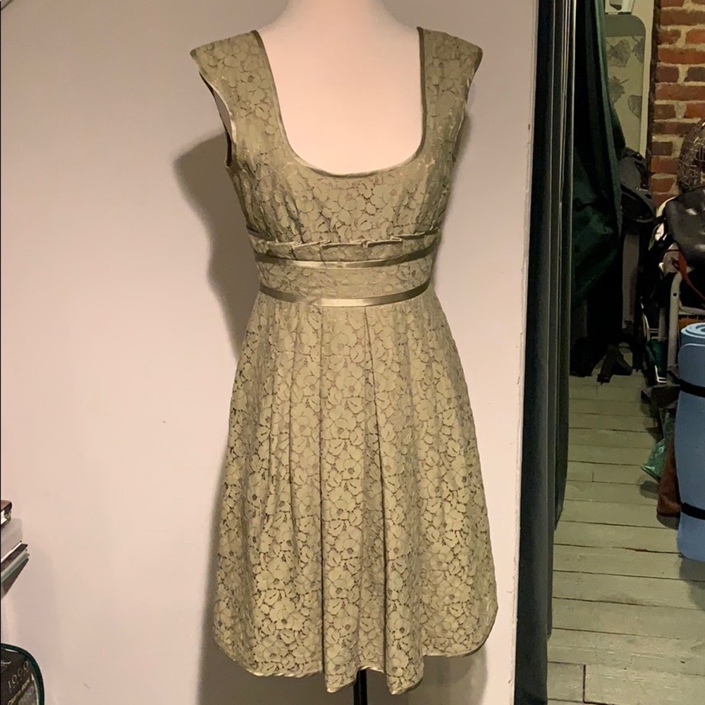 Nanette Lepore sage green lace dress